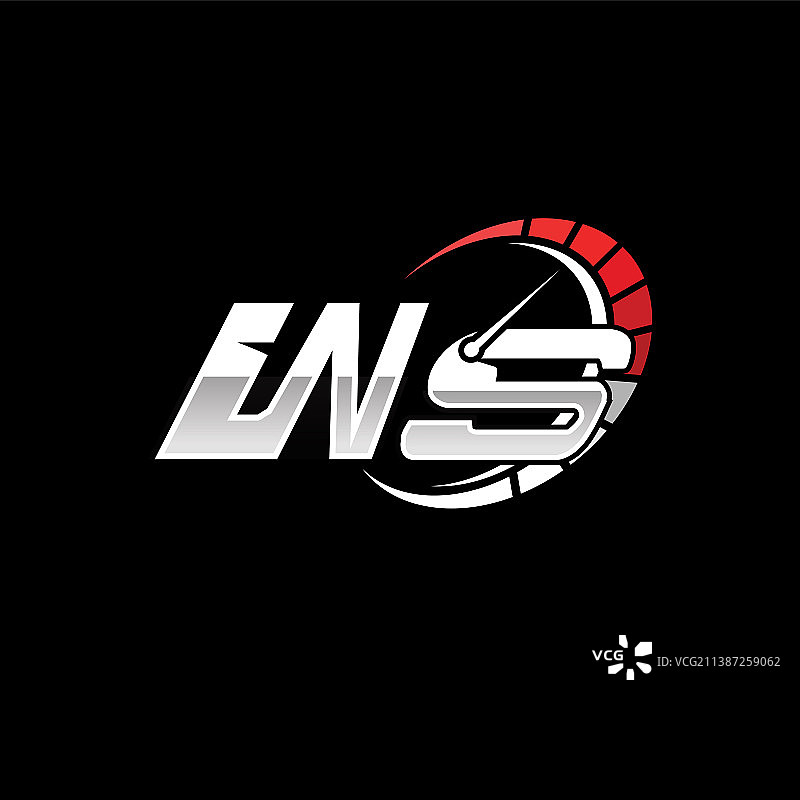 WS标志字母速度计赛车风格图片素材