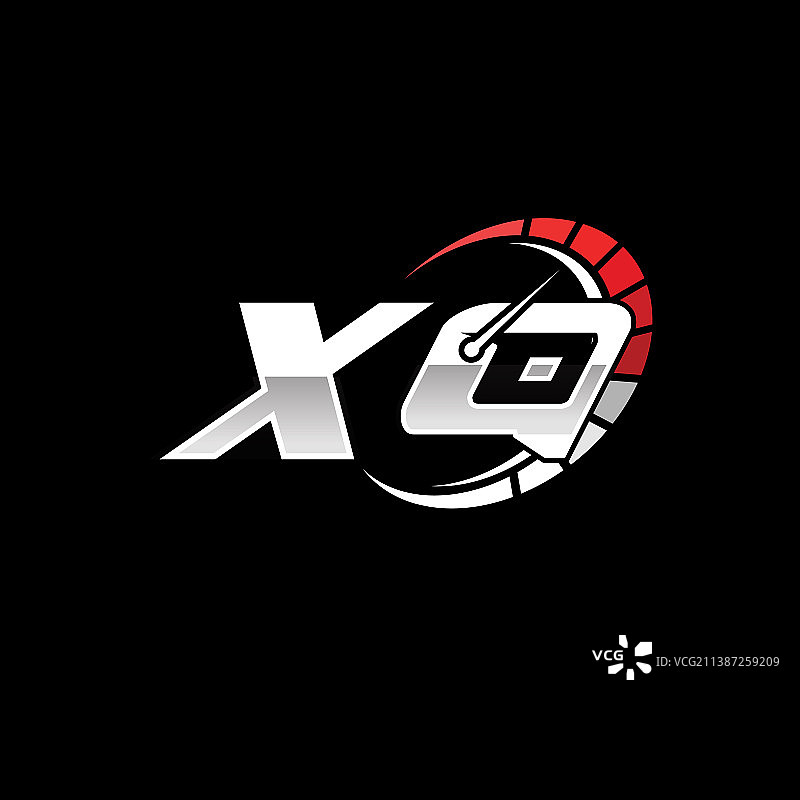 XQ字母速度表赛车风格标志图片素材