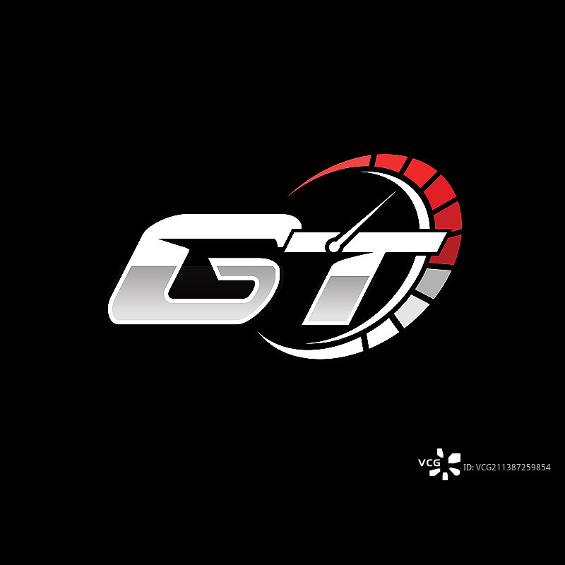 GT字母速度表赛车风格logo图片素材