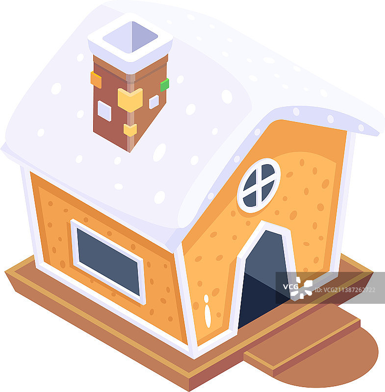 雪中小屋图片素材