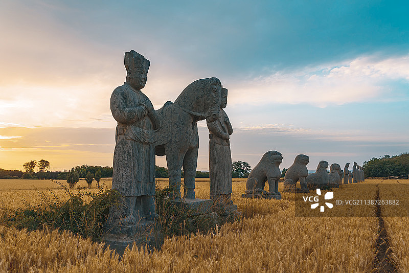 巩义宋陵石像图片素材