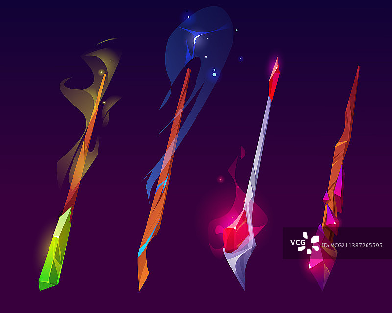 带有水晶的魔术棒图片素材