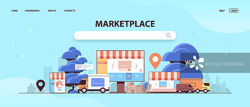 在线电商平台应用图片素材