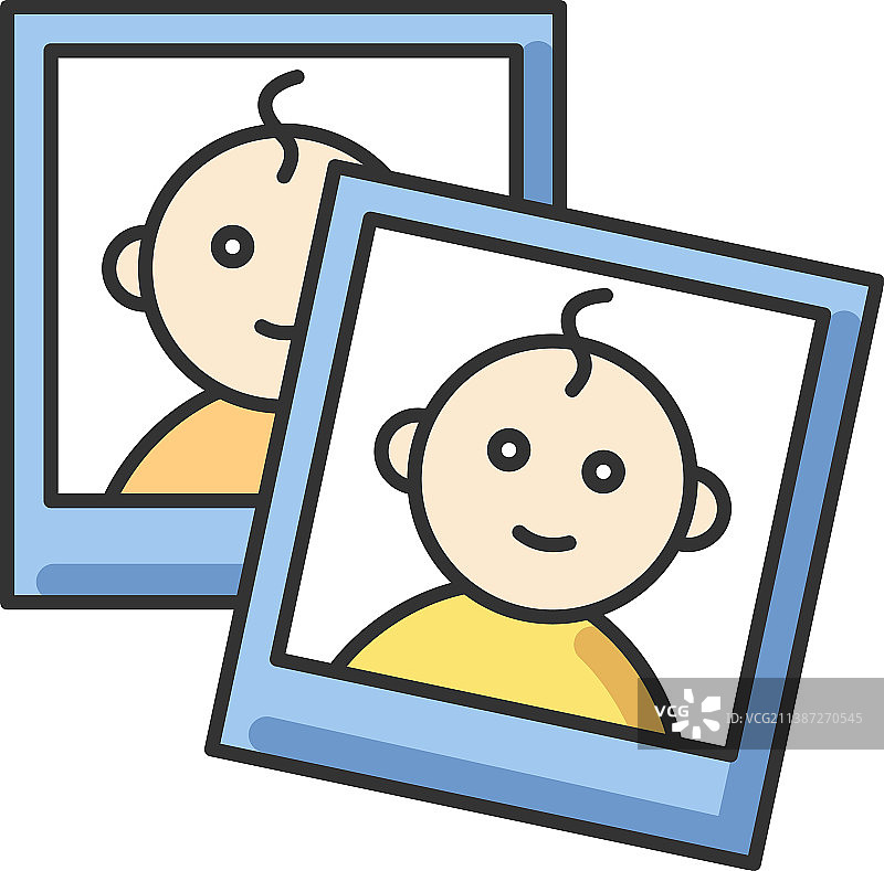 给父母的婴儿照片报告RGB颜色图标图片素材