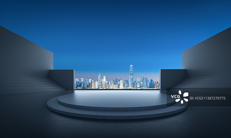 香港城市风光建筑展台空间图片素材