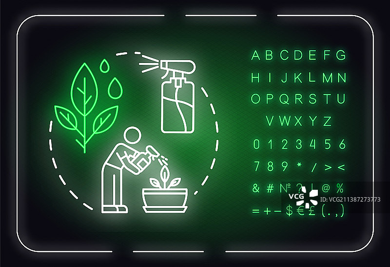 增加湿度霓虹灯概念图标图片素材