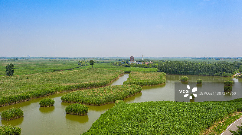 山东桓台县马踏湖国家湿地公园图片素材