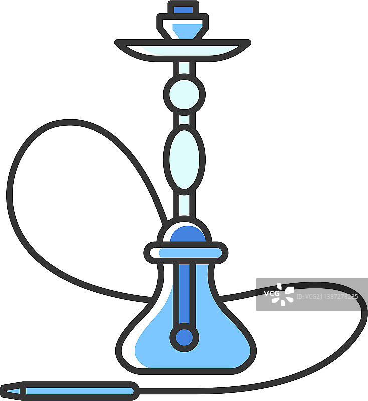 水烟RGB蓝色图标图片素材