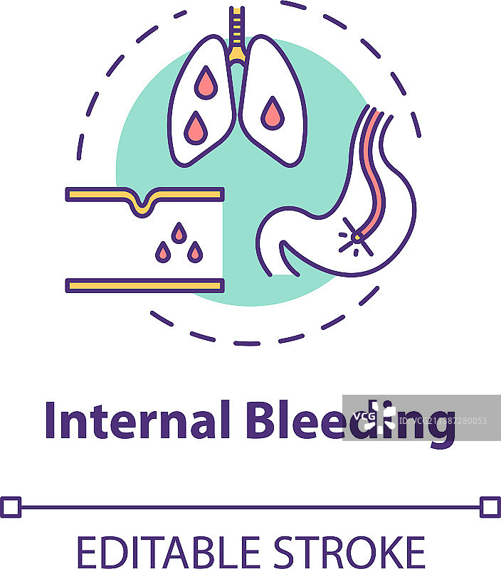 内出血概念图标疾病症状图片素材