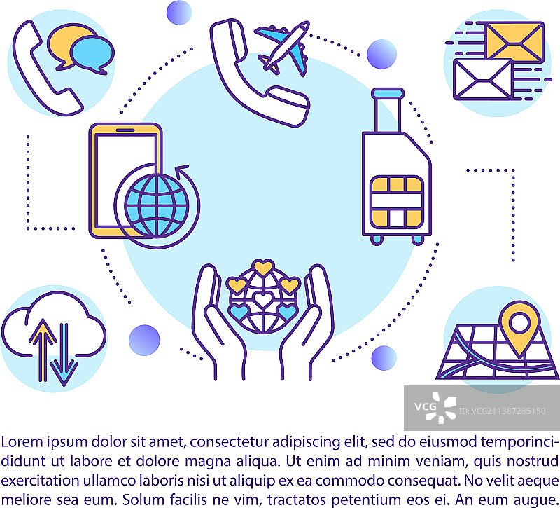 带文字的SIM卡优势概念图标图片素材