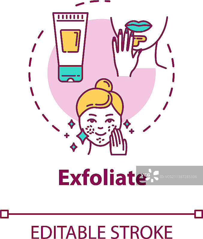 去除角质概念图标图片素材