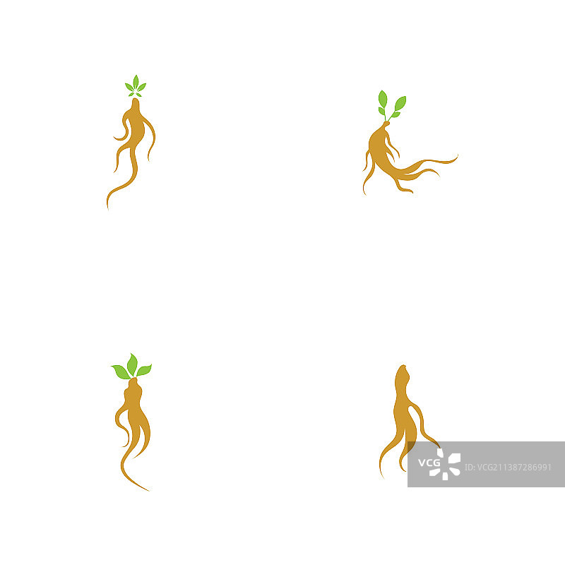 人参图标设计模板图片素材