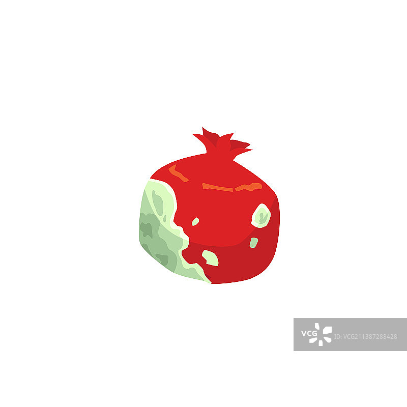 霉菌细菌侵蚀的腐烂石榴图片素材