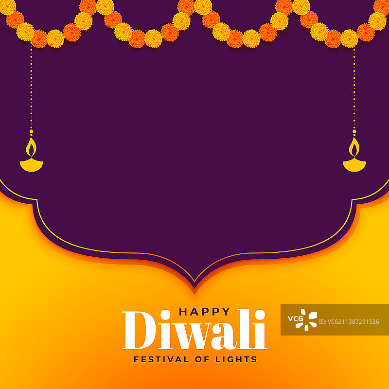 排灯节背景与鲜花装饰图片素材