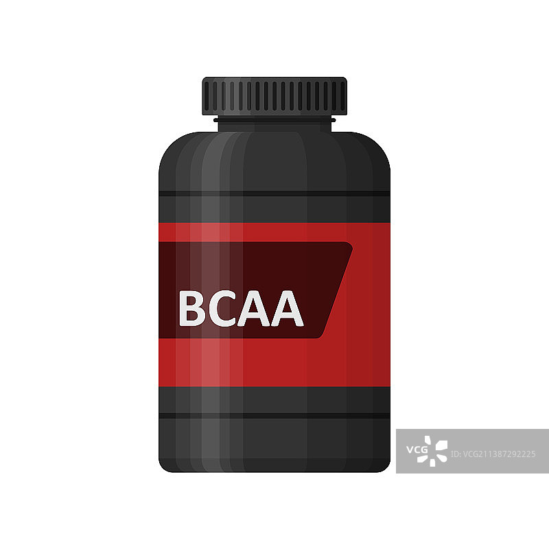 白色背景上的BCAA运动饮料瓶图片素材