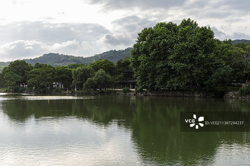 浙江宁波慈城慈湖景色图片素材