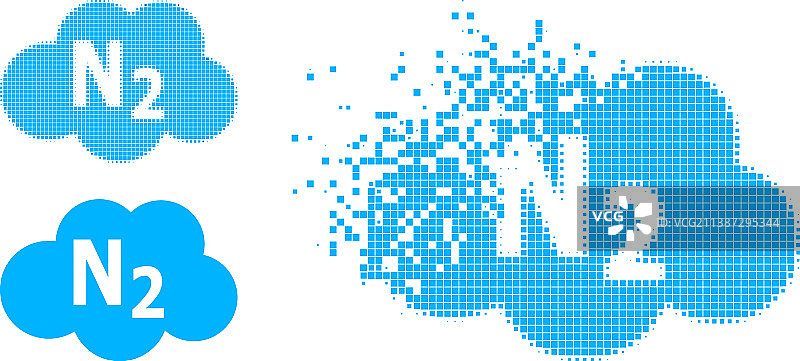 像素化氮气云图标图片素材