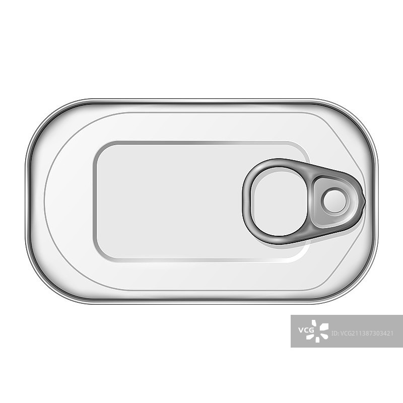 矩形锡罐空白模板顶部图片素材