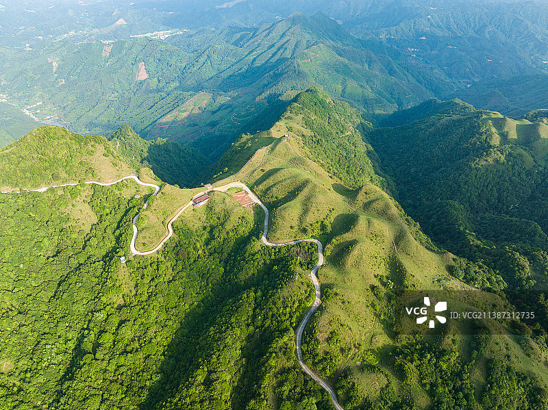 梧州市岑溪天龙顶国家山地公园景区航拍图片素材
