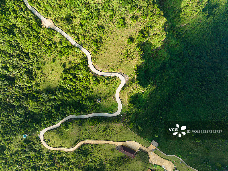 梧州市岑溪天龙顶国家山地公园景区航拍图片素材