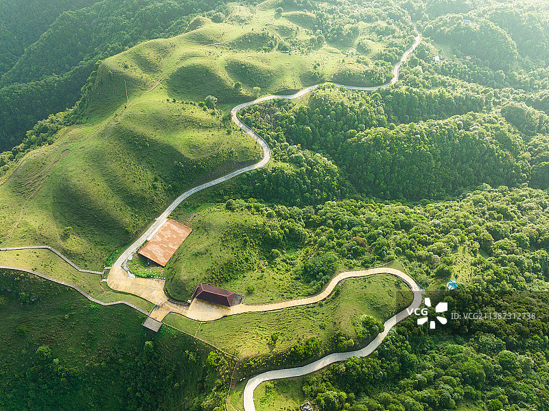 梧州市岑溪天龙顶国家山地公园景区航拍图片素材