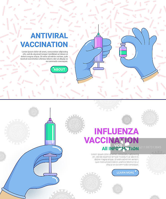 抗病毒流感疫苗网络注射套装图片素材