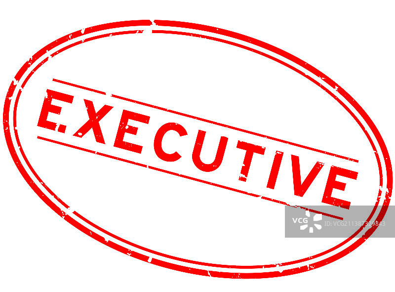 红色Grunge风格“行政”字样椭圆形橡胶印章图片素材