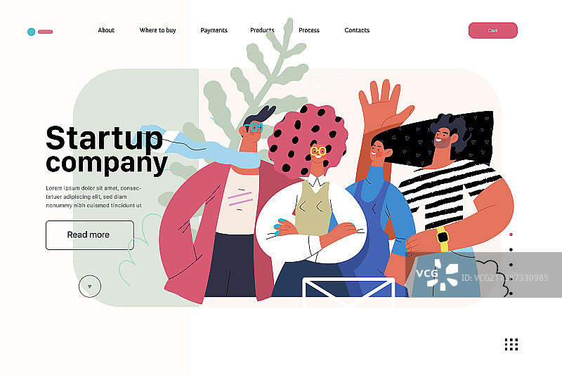 创业网站着陆页模板图片素材