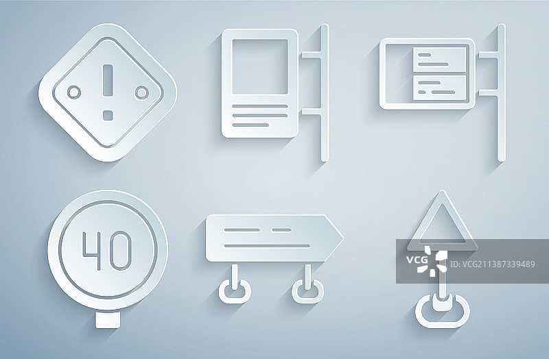 道路交通标志、公共交通指示牌图片素材