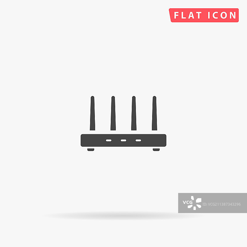 扁平风格路由器图标图片素材