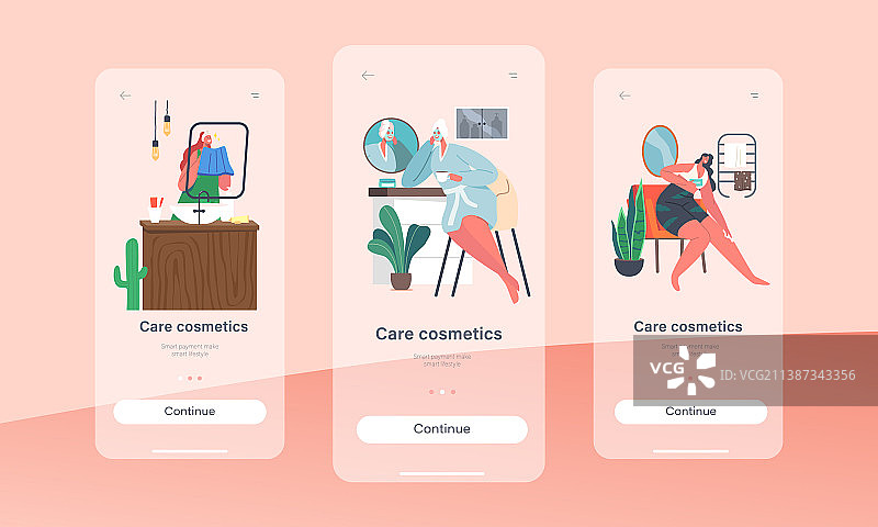 化妆品护理App引导页图片素材