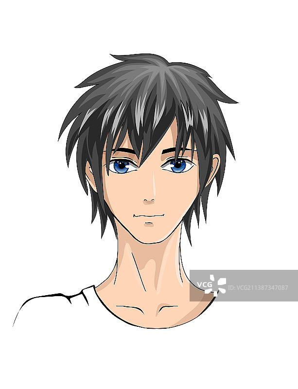 动漫风格的年轻男子图片素材