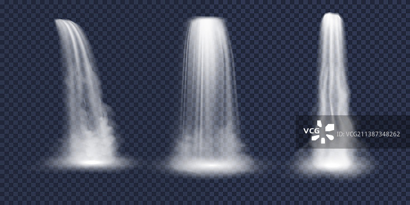 逼真的自然瀑布景观图片素材