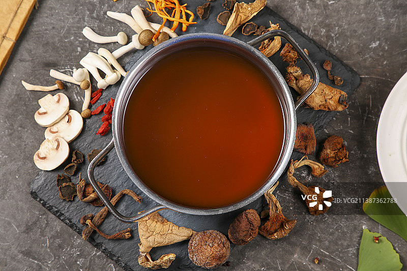 菌菇锅底图片素材