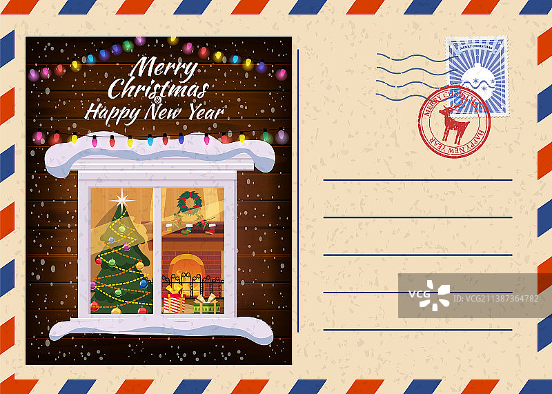 圣诞节新年快乐节日问候图片素材