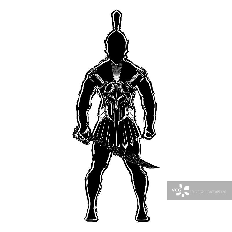 斯巴达剪影0006图片素材