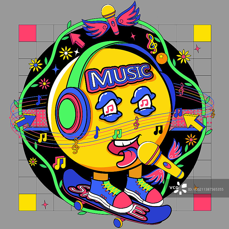 余音缭绕图片素材