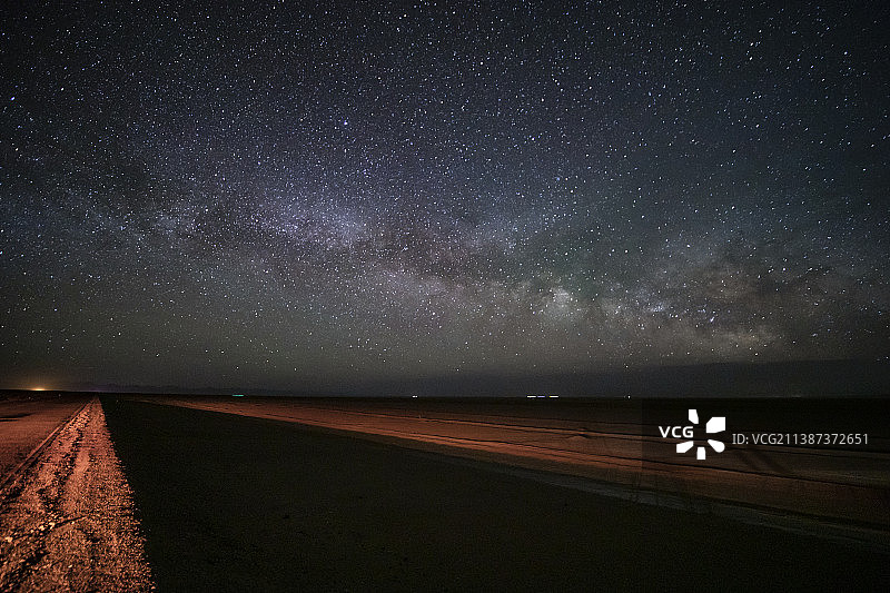 青海海西冷湖茶卡盐湖星空银河风景图片素材