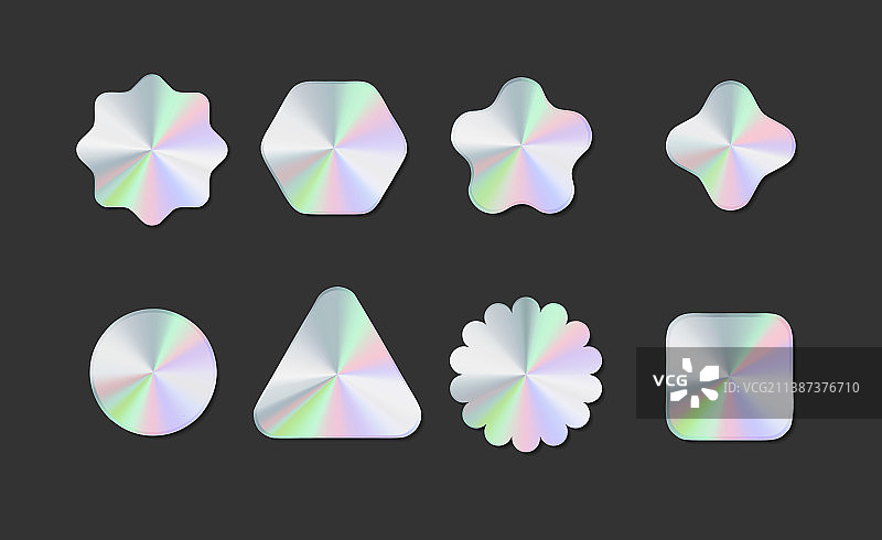 全息贴纸标签徽章标志集图片素材