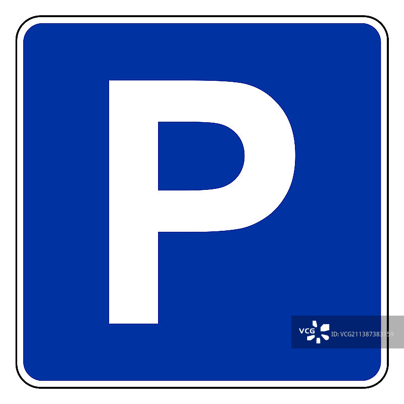 停车和道路标志图片素材
