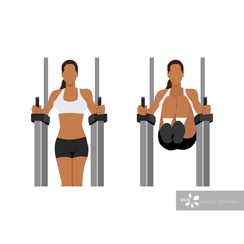 女子做垂直举腿提臀运动图片素材
