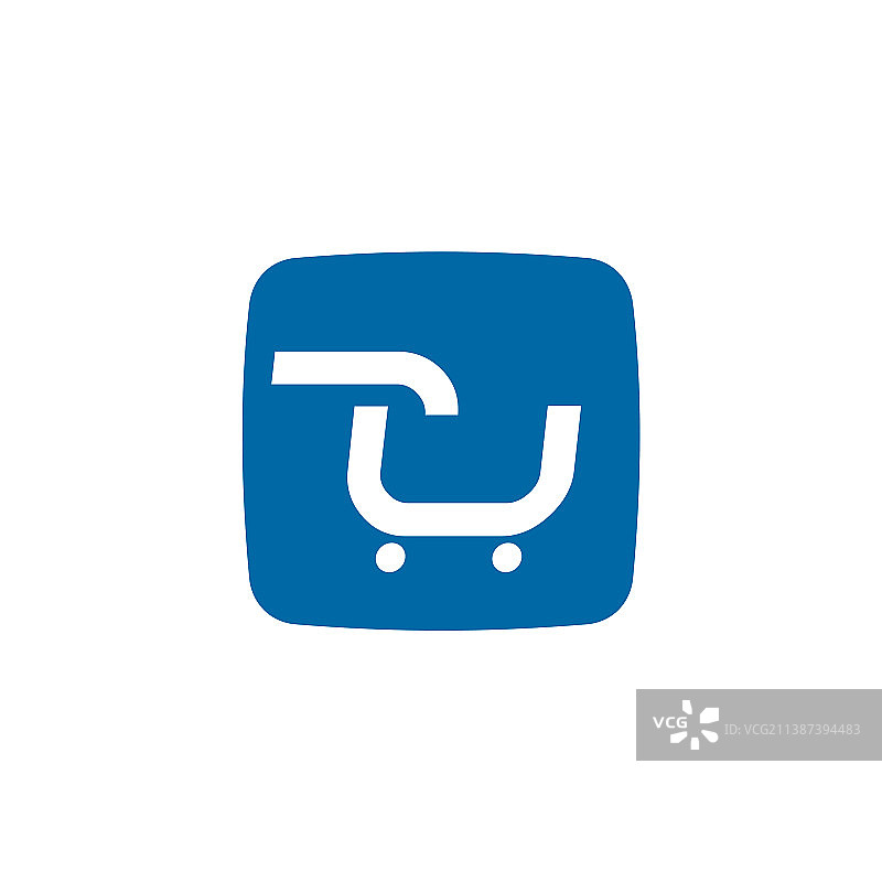 带有购物车图标的在线购物App Logo图片素材