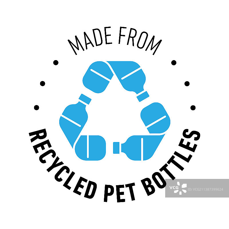 100%再生材料制造图标标志徽章图片素材
