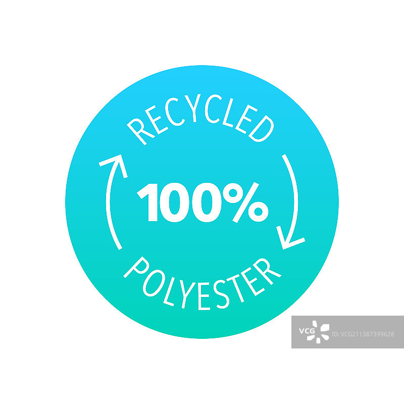 100%再生材料制造图标标志徽章图片素材