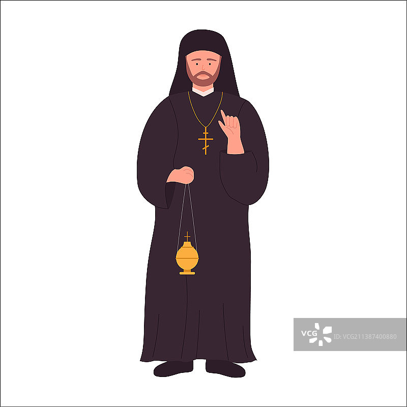 正在进行神圣宗教仪式的牧师图片素材