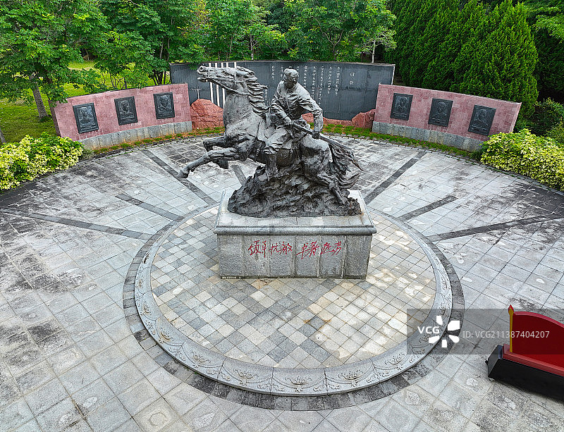 广东省惠州市惠阳区秋长周田村叶挺将军纪念园故居航拍图片素材