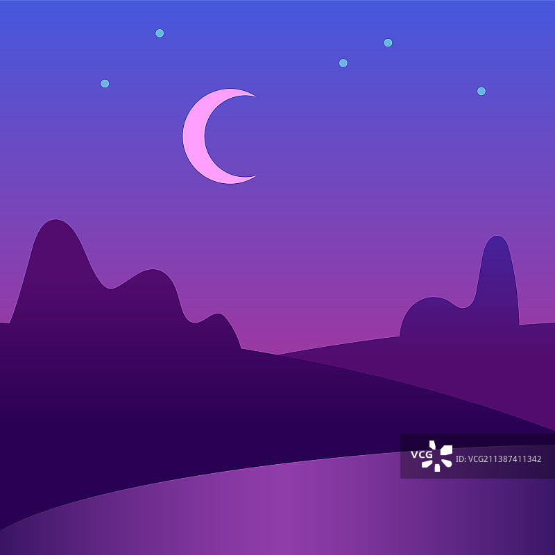 乡村黄昏暮色景观图片素材