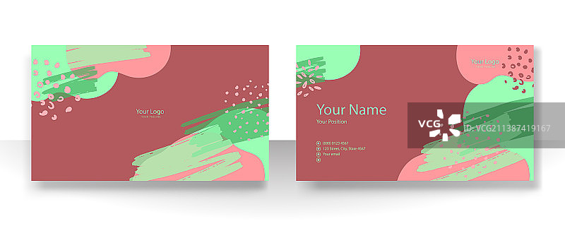 香槟色名片设计图片素材