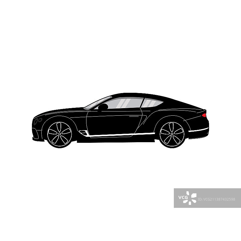 福特野马侧面透视图图片素材