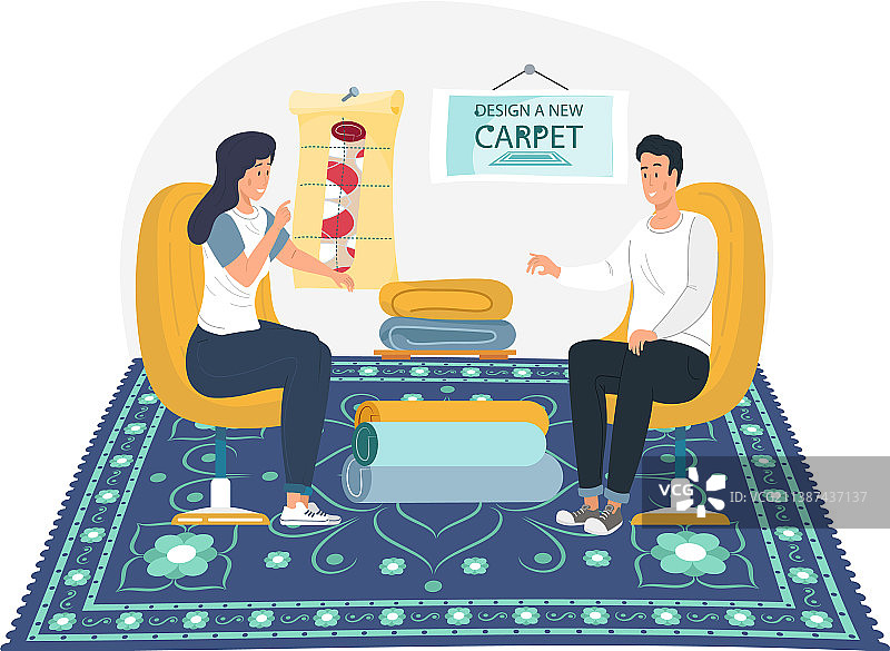 买家订购地毯概念图片素材